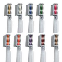 Kit 6 Cores Pente Com Giz Colorido Pintar O Cabelo Lavável