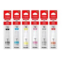 Kit 6 Cores Tinta Gi-13 Gi13 Original Mega Tank G510 G610 - A2R Kit 6 Cores Tinta Gi-13 Gi13 Original Mega Tank G510 G610 - A2R