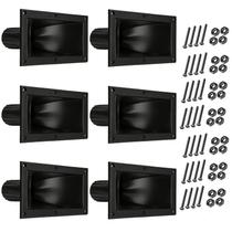 Kit 6 Cornetas Retangular LC2325 Com Parafusos Plastico Som Kit 6 Cornetas Retangular LC2325 Com Parafusos Plastico Som
