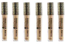 Kit 6 Corretivo Líquido Matte Cor 02 Médio 4,5ml - Ramona Make Up