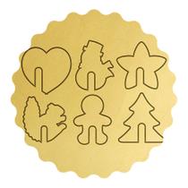 Kit 6 Cortadores Natal Enfentes de Xícara Biscoito