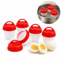 Kit 6 cozedores de ovo em silicone antiaderente para ovo cozido poche omelete forma multifuncional Kit 6 cozedores de ovo em silicone antiaderente para ovo cozido poche omelete forma multifuncional