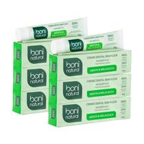 Kit 6 Creme Dental Boni Natural Menta e Melaleuca 90g Kit 6 Creme Dental Boni Natural Menta e Melaleuca 90g