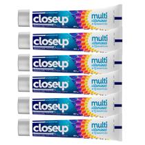 Kit 6 Creme Dental Closeup Multi Vitaminas +12 Benefícios White 85g - Close Up