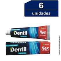 Kit 6 Creme Dental Dentil Flex Cálcio + Proteção