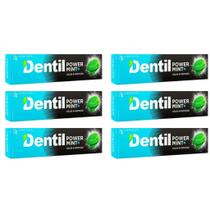Kit 6 Creme Dental Dentil Power Mint Pasta de Dente Sem Flúor 70g