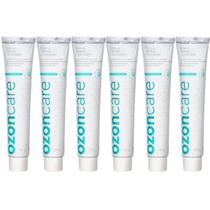 Kit 6 Creme Dental Ozonizado Natural Vegano Menta Sem Flúor Prevenção Cárie 90g Ozoncare Kit 6 Creme Dental Ozonizado Natural Vegano Menta Sem Flúor Prevenção Cárie 90g Ozoncare
