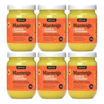 Kit 6 Creme Manteiga de Karité com Ceramidas para Cabelos Ressecados Tratamento Capilar 220g Soft Hair