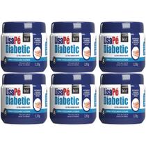 Kit 6 Creme Ultra Hidratante Diabetic Lisa Pe BioSoft Ressecamento Extremo Barreira Protetora 120g