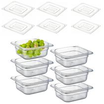 Kit 6 Cuba Gastronomica Com Tampa Gn Buffet Acrilico 1/4 100mm Kit 6 Cuba Gastronomica Com Tampa Gn Buffet Acrilico 1/4 100mm