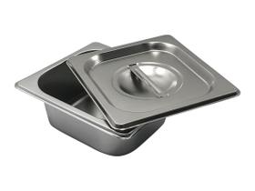 Kit 6 Cubas Gastro Inox Gn 1/6x65 Mm 1 Litro 6 Tampas Inox Kit 6 Cubas Gastro Inox Gn 1/6x65 Mm 1 Litro 6 Tampas Inox