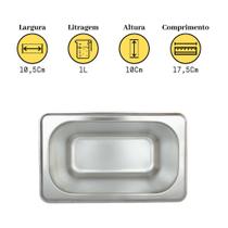Kit 6 Cubas Gn Inox 1/9 X 100 Rechaud Buffet Com Tampa Kit 6 Cubas Gn Inox 1/9 X 100 Rechaud Buffet Com Tampa