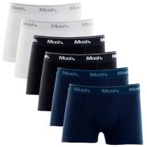 Kit 6 Cueca Boxer Algodão Infantil Elastico Mash