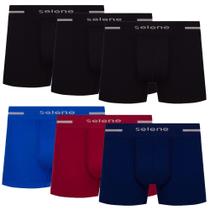 Kit 6 cueca boxer box microfibra selene masculina original