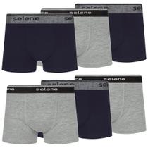 Kit 6 Cueca Boxer Box Selene Infantil Kids Algodão Original