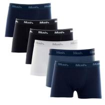 Kit 6 Cueca Boxer Mash Infantil Em Algodão Lisa Menino