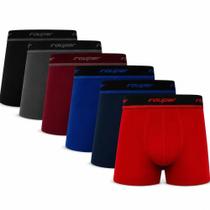Kit 6 Cueca Boxer Plus Size S/Costura Conforto Box Poliamida Kit 6 Cueca Boxer Plus Size S/Costura Conforto Box Poliamida