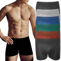Kit 6 Cueca Boxer Respirável Masculina Microfibra Adulto