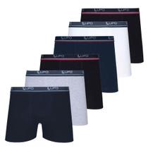 Kit 6 Cueca Lupo Algodão Boxer Cotton Box Masculina Adulto Kit 6 Cueca Lupo Algodão Boxer Cotton Box Masculina Adulto
