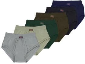 Kit 6 cuecas adulto slip tradicional com abertura click 120 Kit 6 cuecas adulto slip tradicional com abertura click 120