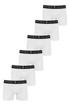 Kit 6 Cuecas Algodão Boxer Polo Wear Branco Kit 6 Cuecas Algodão Boxer Polo Wear Branco