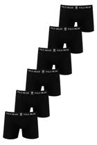 Kit 6 Cuecas Algodão Boxer Polo Wear Preto Kit 6 Cuecas Algodão Boxer Polo Wear Preto