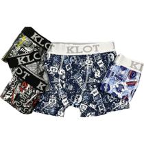 Kit 6 Cuecas Boxer Adulto Klot - Box Estampada