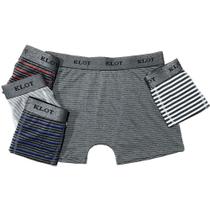 Kit 6 Cuecas Boxer Adulto Klot - Box Mescla Listrada Kit 6 Cuecas Boxer Adulto Klot - Box Mescla Listrada