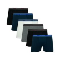 Kit 6 Cuecas Boxer Algodão Lupo 523 Sortido