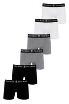 Kit 6 Cuecas Boxer Algodão Polo Wear Sortido Kit 6 Cuecas Boxer Algodão Polo Wear Sortido