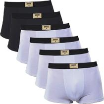 Kit 6 Cuecas Boxer Di Nuevo Algodão Premium Branca e Preta Kit 6 Cuecas Boxer Di Nuevo Algodão Premium Branca e Preta