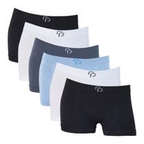 Kit 6 Cuecas Boxer Infantil Microfibra Sem Costura Rafa Parize RP Sortida Kit 6 Cuecas Boxer Infantil Microfibra Sem Costura Rafa Parize RP Sortida