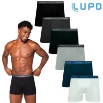 Kit 6 Cuecas Boxer Lupo Algodão Original Confortáveis Kit 6 Cuecas Boxer Lupo Algodão Original Confortáveis