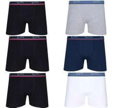 Kit 6 Cuecas Boxer Lupo Em Algodão Masculina Cotton Original - Barros Baby Store