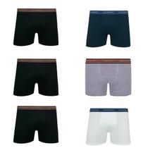 Kit 6 Cuecas Boxer Lupo Em Algodão Masculina Cotton Original