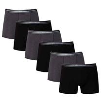 Kit 6 Cuecas Boxer Lupo Masculina Algodão Elástico Dia a Dia Boa e Durável Original Confortável