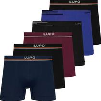 Kit 6 Cuecas Boxer Lupo Masculina Microfibra Sem Costura Atacado Box Original Kit 6 Cuecas Boxer Lupo Masculina Microfibra Sem Costura Atacado Box Original