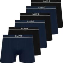 Kit 6 Cuecas Boxer Lupo Masculina Poliamida Sem Costura Atacado Box Original