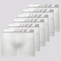 Kit 6 Cuecas Boxer Lupo Microfibra Branca Kit 6 Cuecas Boxer Lupo Microfibra Branca