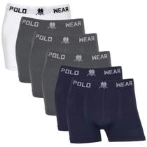 kit 6 Cuecas Boxer Masculina Polo Wear Lisa Premium Original
