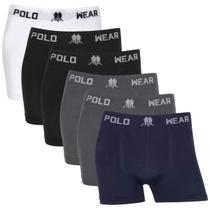 Kit 6 Cuecas Boxer Masculina Polo Wear Seamless Microfibra