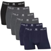 Kit 6 Cuecas Boxer Masculina Polo Wear Seamless Microfibra