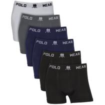 Kit 6 Cuecas Boxer Masculina Sem Costura Microfibra Adulto Original Polo Wear Kit 6 Cuecas Boxer Masculina Sem Costura Microfibra Adulto Original Polo Wear