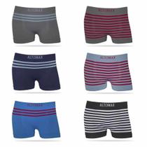 Kit 6 Cuecas Boxer Microfibra Infantil/juvenil Confortável