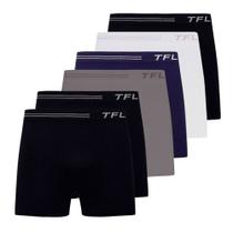 Kit 6 cuecas boxer microfibra sem costura trifil tfl ce0277