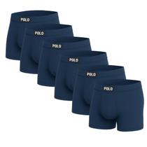Kit 6 Cuecas Boxer Polo Star Viscose Masculina Toque Gelado