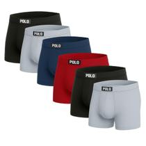 Kit 6 Cuecas Boxer Polo Star Viscose Masculina Toque Gelado Kit 6 Cuecas Boxer Polo Star Viscose Masculina Toque Gelado