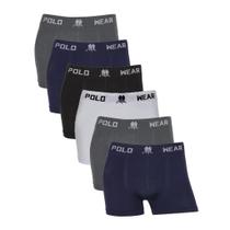 Kit 6 Cuecas Boxer Polo Wear Lisa Microfibra Kit 6 Cuecas Boxer Polo Wear Lisa Microfibra