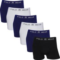 Kit 6 Cuecas Boxer Premium Polo Wear Masculina Microfibra Sem Costura Cueca Box Confortável Atacado