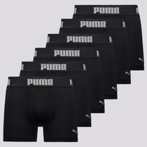 Kit 6 Cuecas Boxer Puma Seamless Preta Kit 6 Cuecas Boxer Puma Seamless Preta